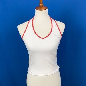 American Eagle Outfitters White Tank Top with Red Trim